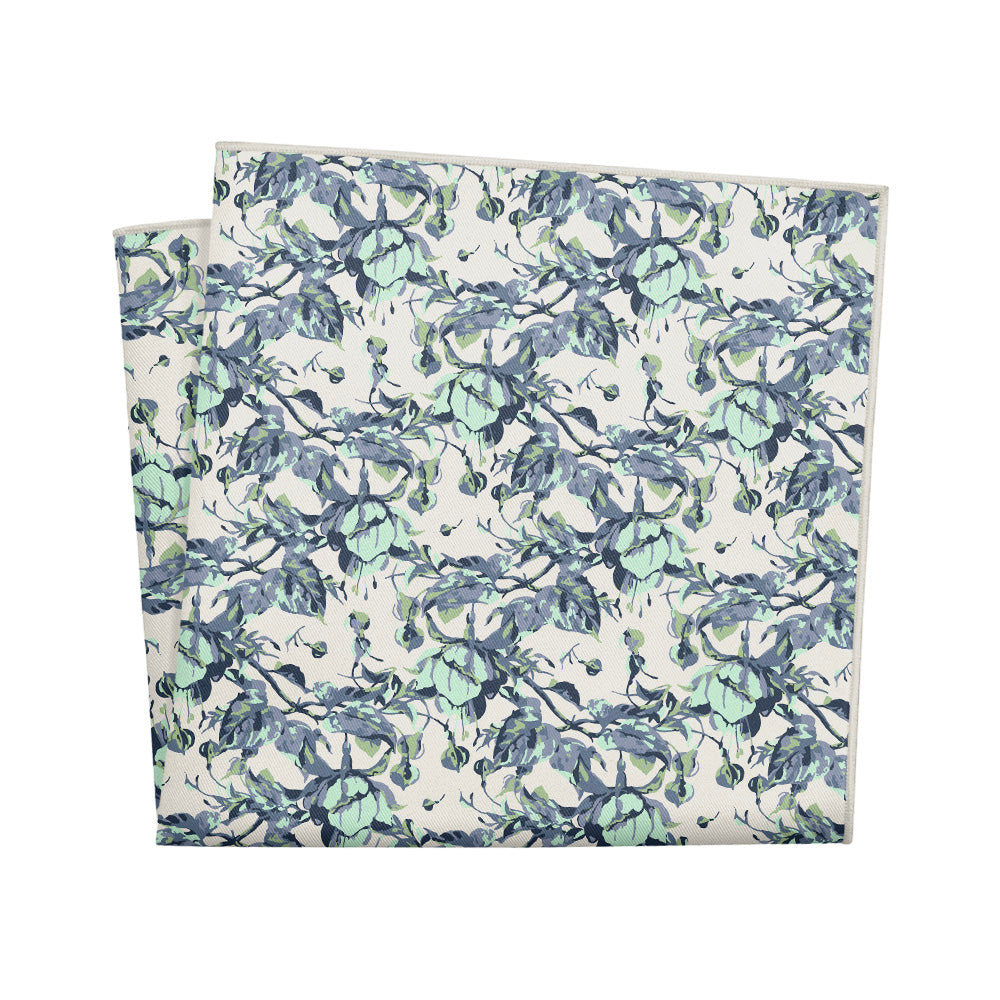 Abstract Floral Pocket Square - 12" Square - Knotty Tie Co.