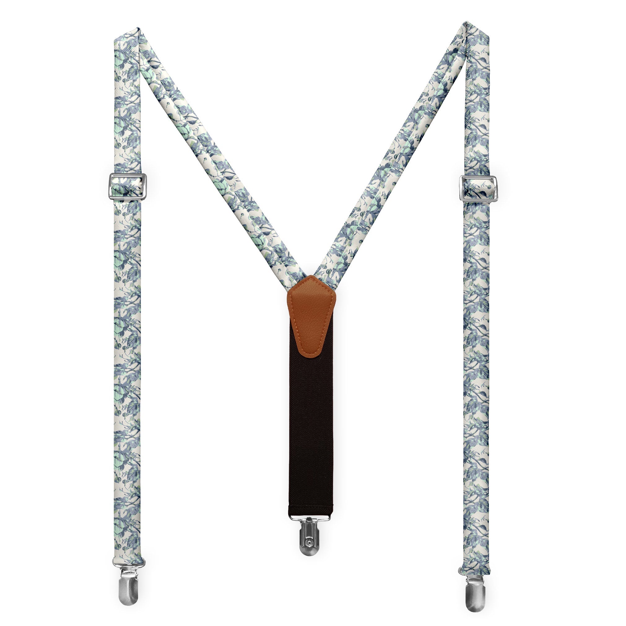 Abstract Floral Suspenders - Full Front View - Knotty Tie Co.