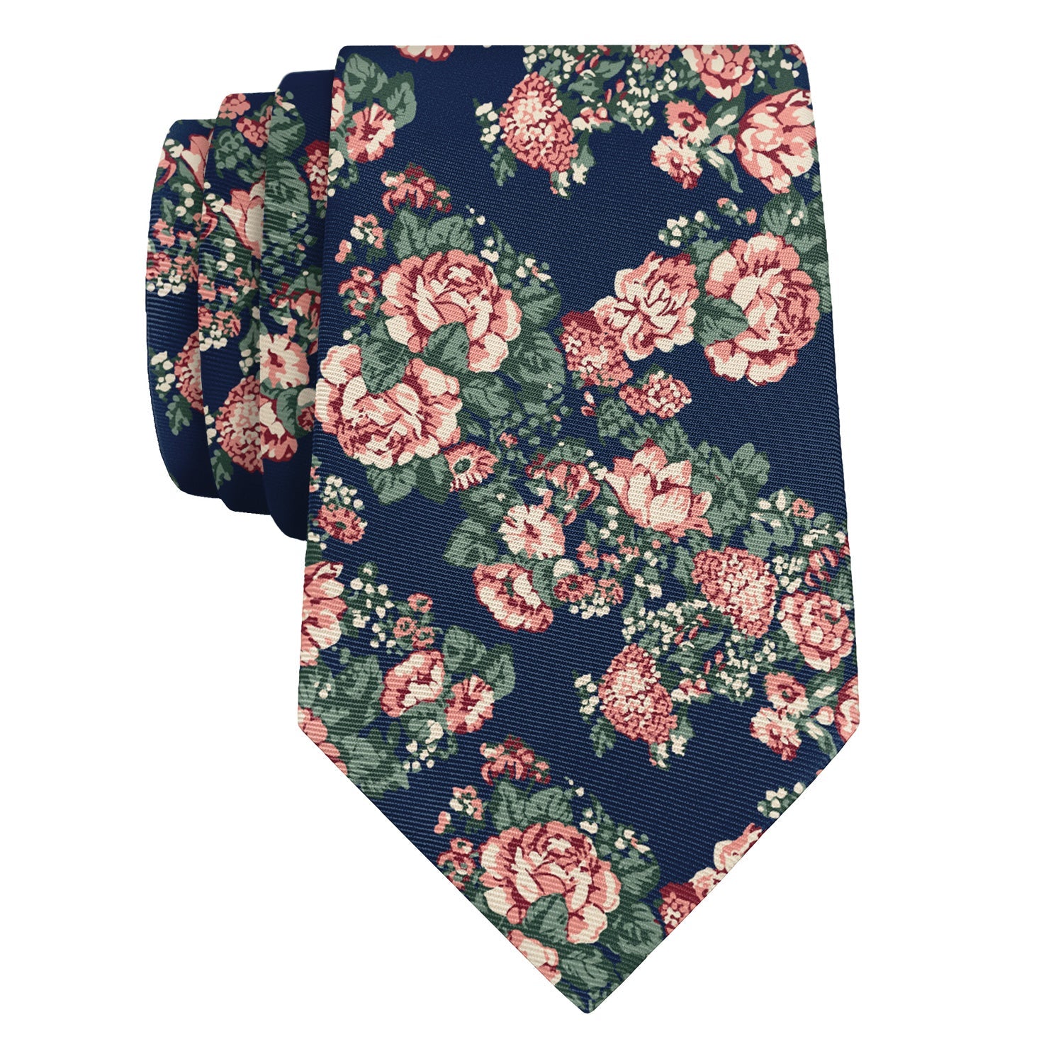 Allison Floral Necktie - Rolled - Knotty Tie Co.