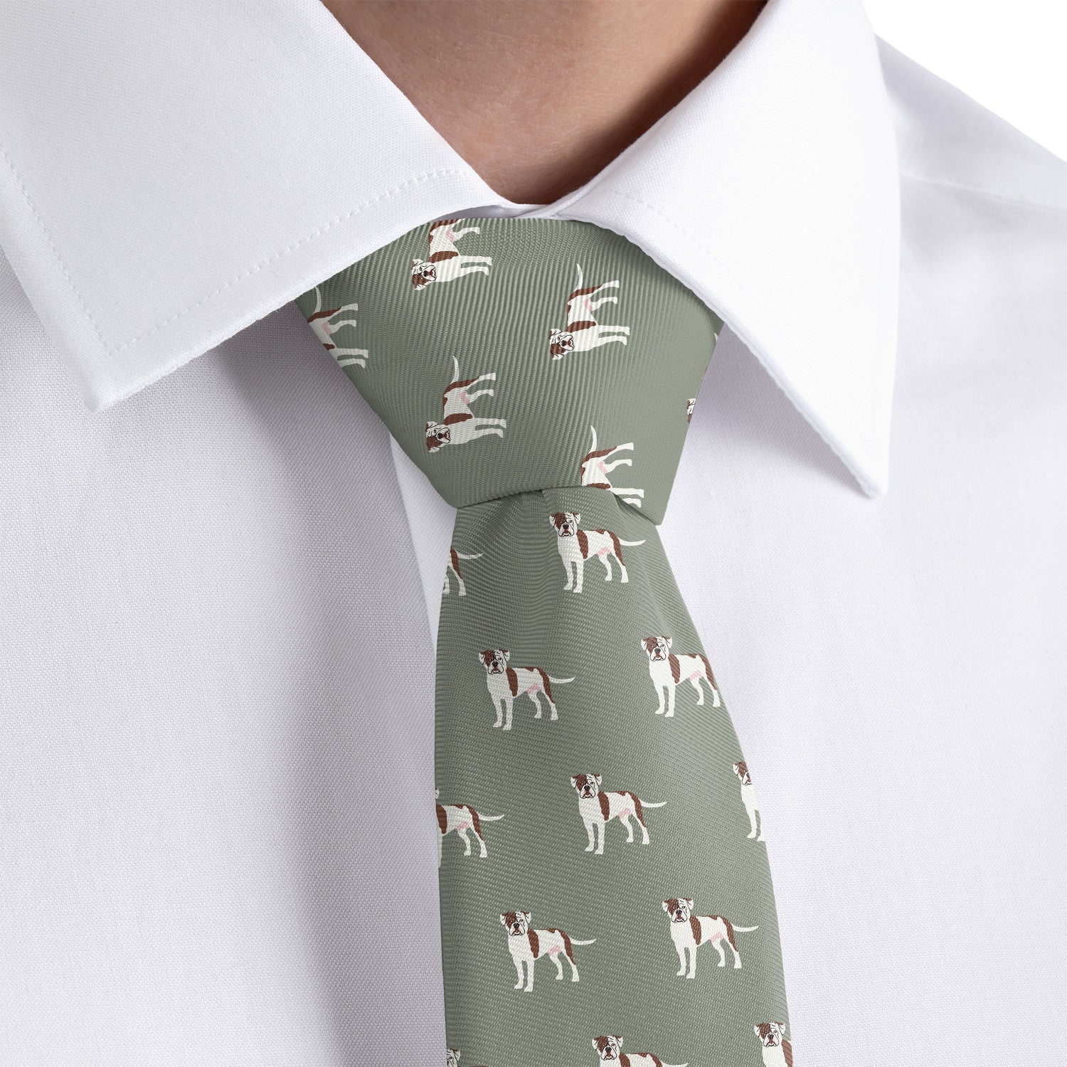 American Bulldog Necktie - Dress Shirt - Knotty Tie Co.