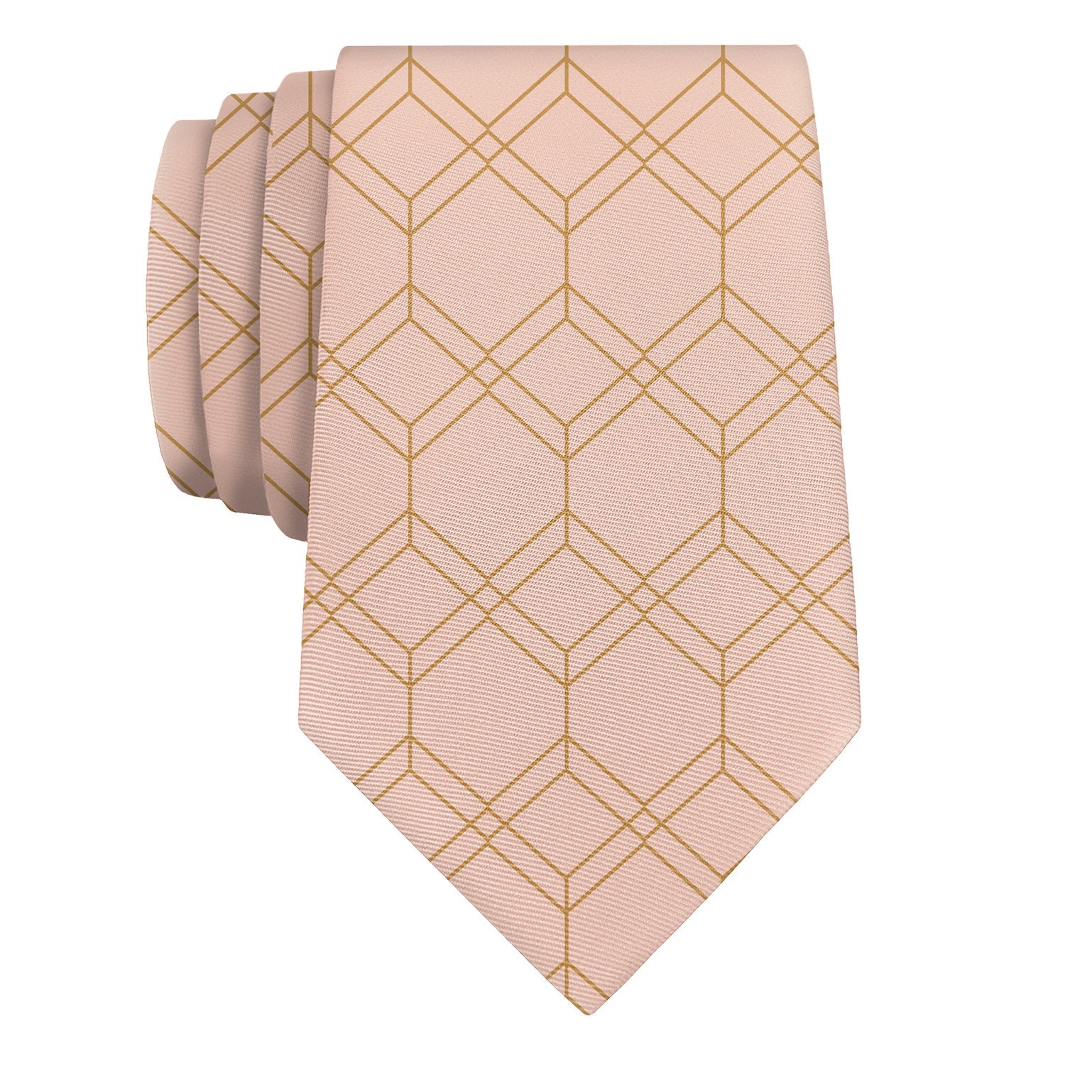 Arcadia Geometric Necktie - Rolled - Knotty Tie Co.