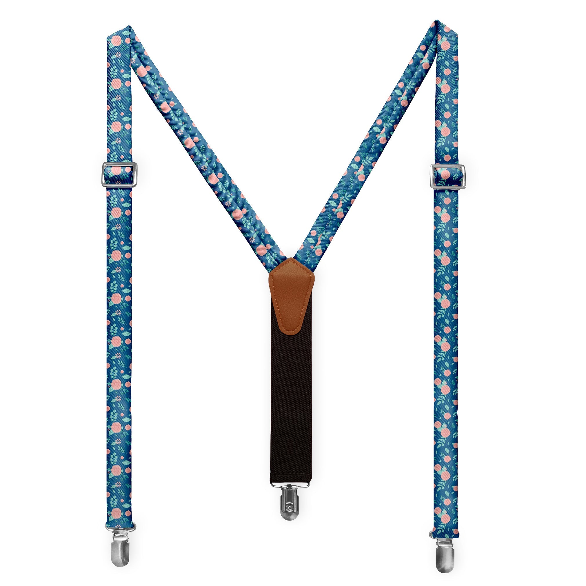 Asta Floral Suspenders - Full Front View - Knotty Tie Co.