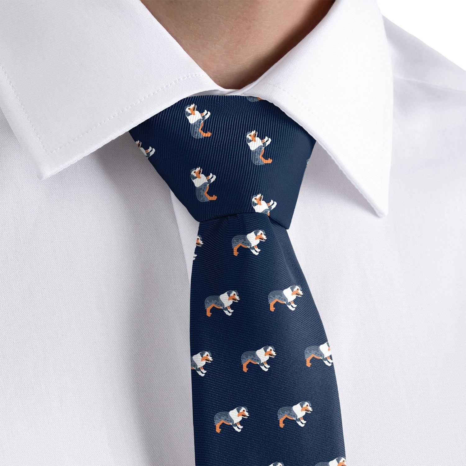 Australian Shepherd Necktie - Dress Shirt - Knotty Tie Co.