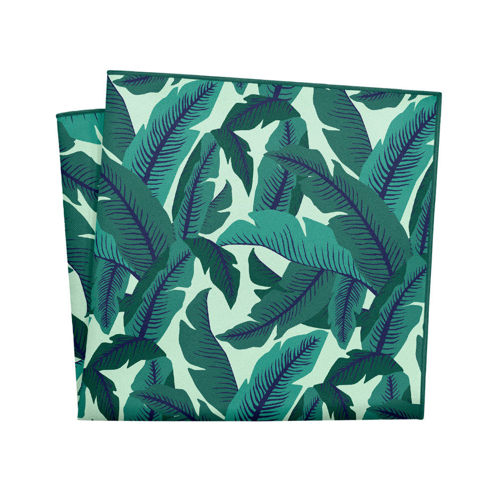 Banana Leaves Pocket Square - 12" Square - Knotty Tie Co.