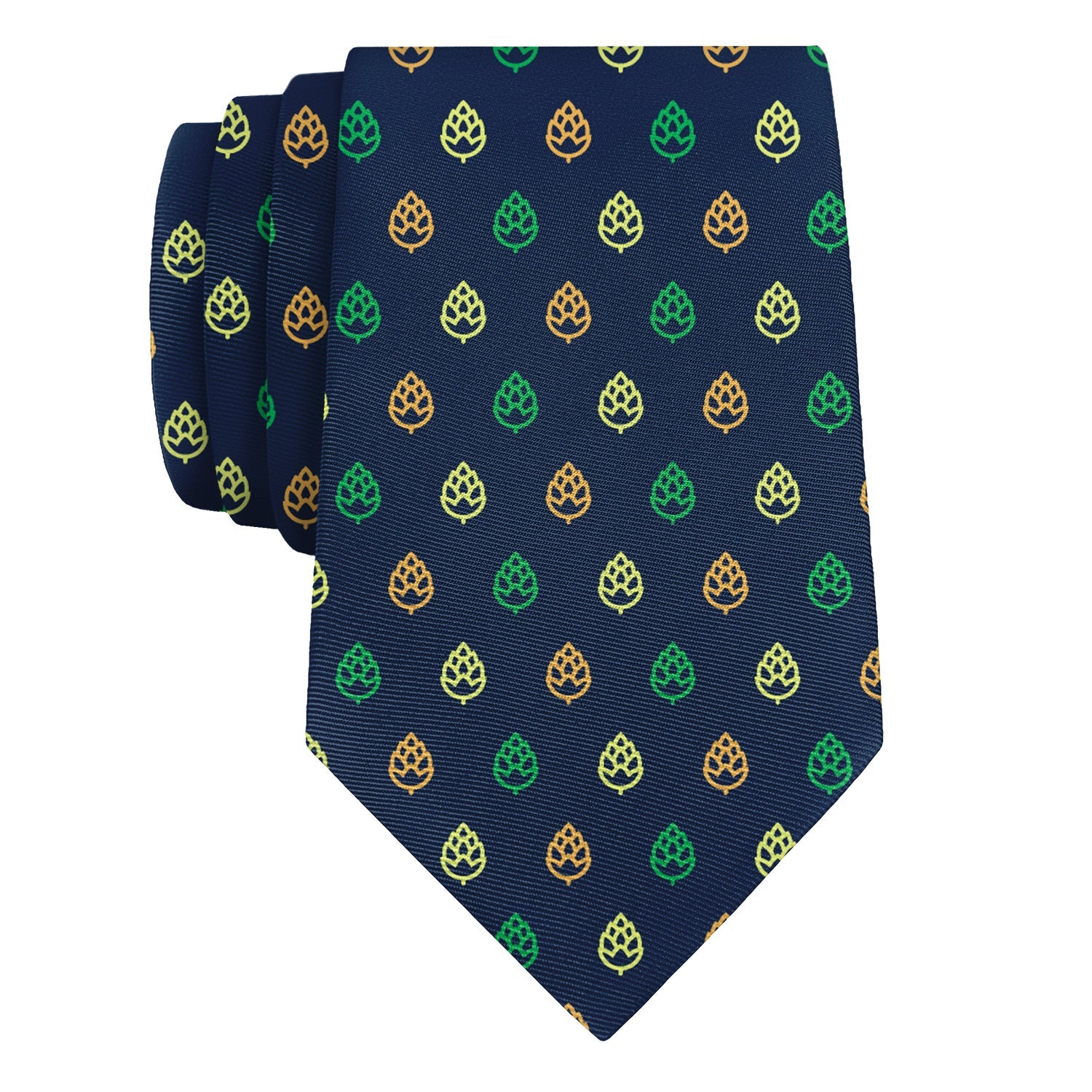 Beer Hops Necktie - Rolled - Knotty Tie Co.