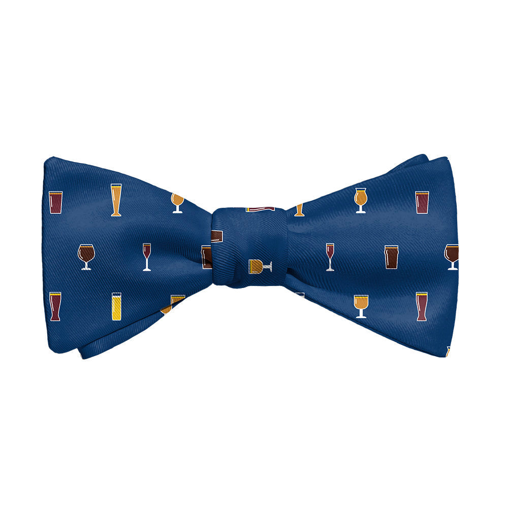 Beer Glasses Bow Tie - Adult Standard Self-Tie 14-18" - Knotty Tie Co.