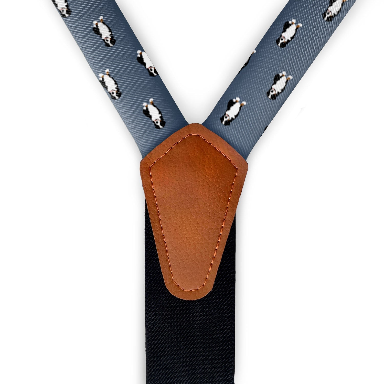 Bernese Mountain Dog Suspenders - Vegan Leather Y-Back - Knotty Tie Co.