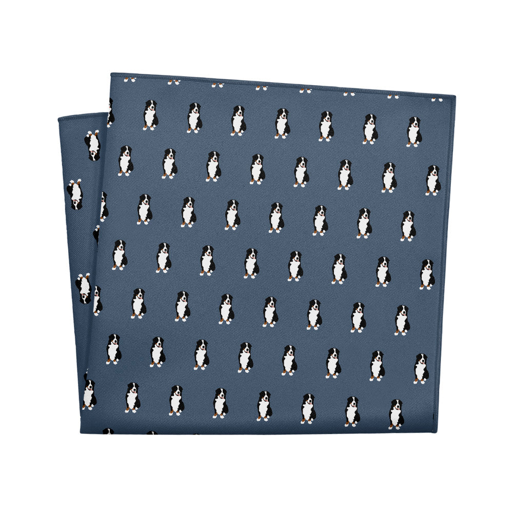 Bernese Mountain Dog Pocket Square - 12" Square - Knotty Tie Co.