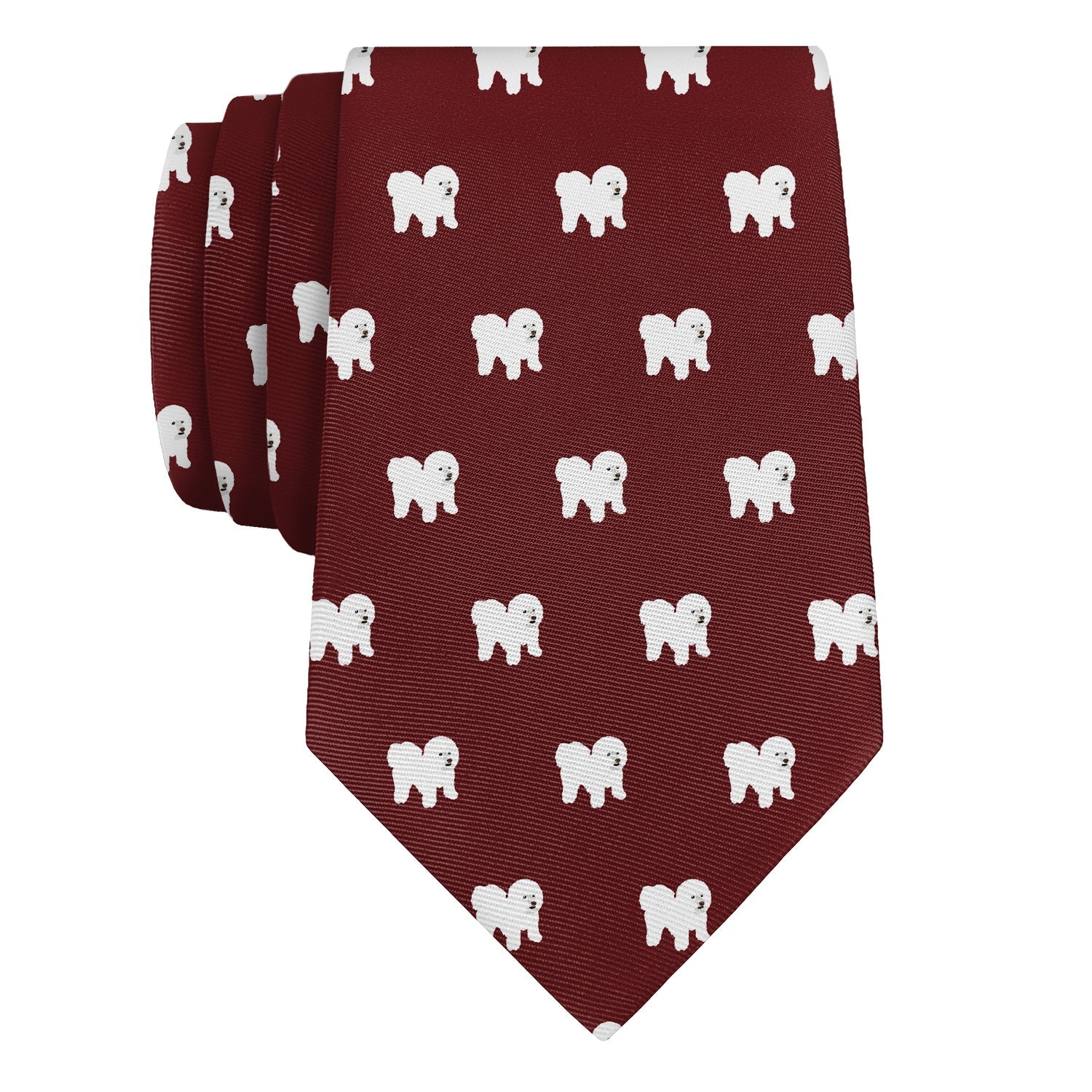 Bichon Frise Necktie - Rolled - Knotty Tie Co.