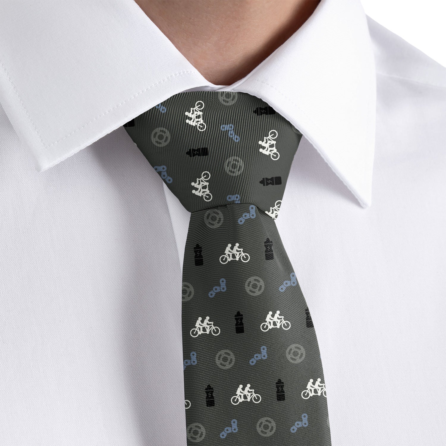 Biking With Friends Necktie - Dress Shirt - Knotty Tie Co.