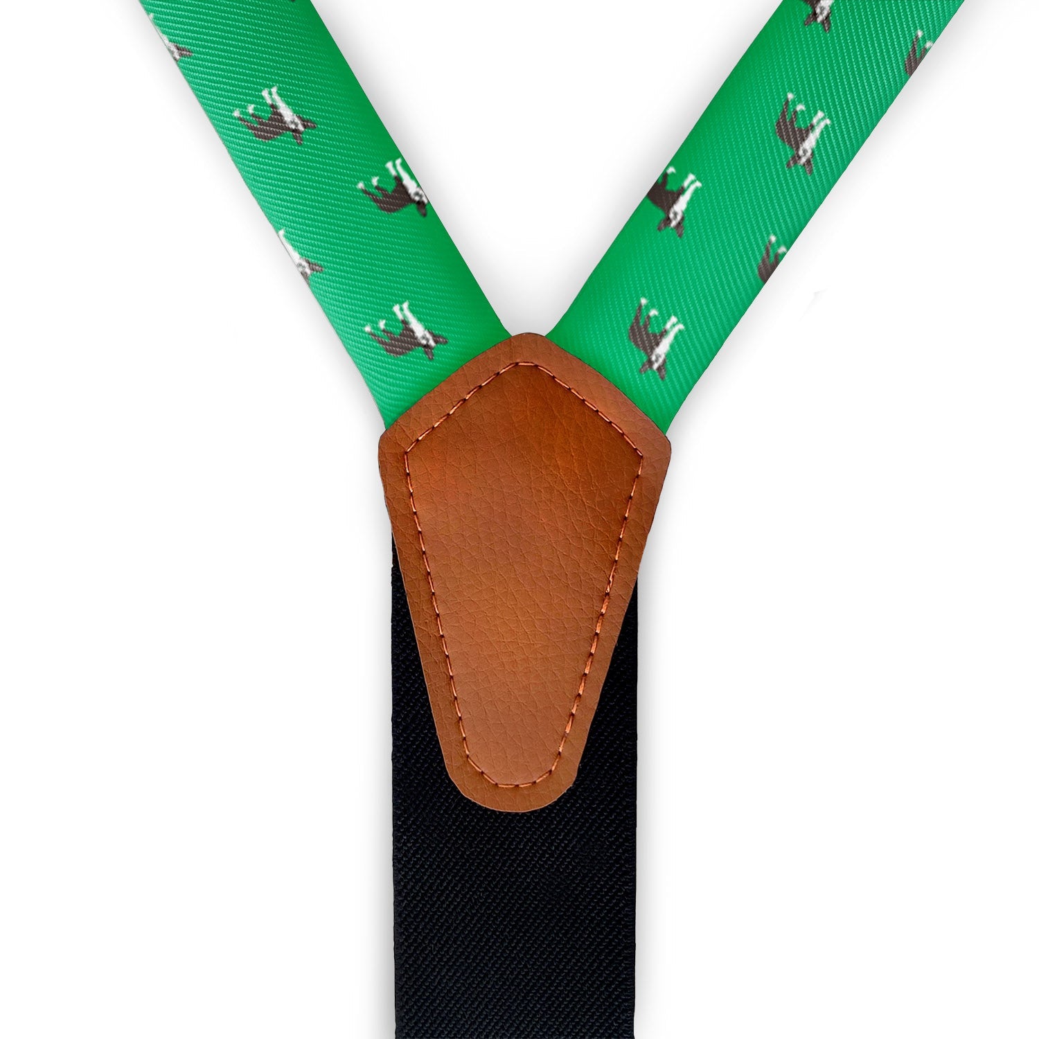 Boston Terrier Suspenders - Vegan Leather Y-Back - Knotty Tie Co.