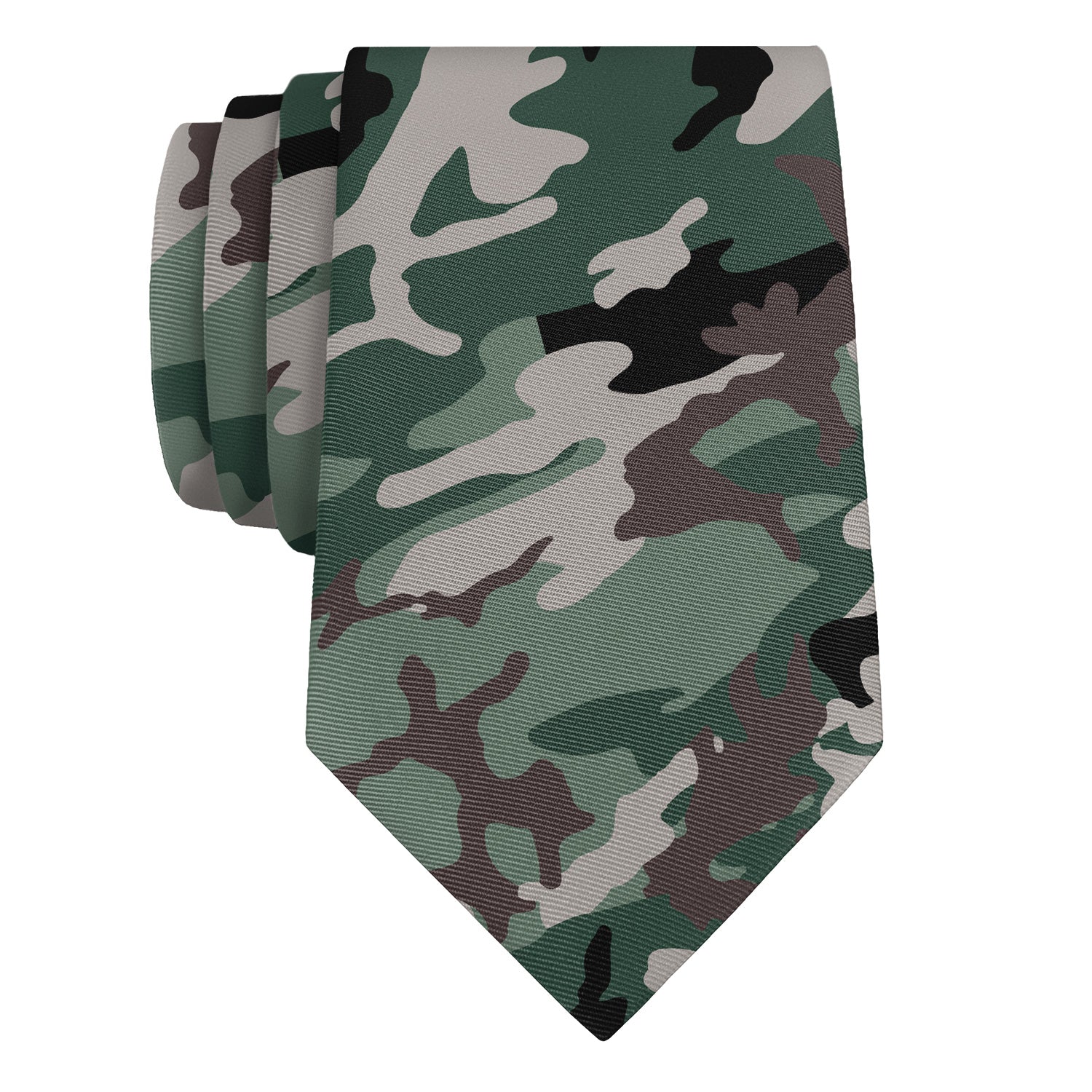 Camo Necktie - Rolled - Knotty Tie Co.