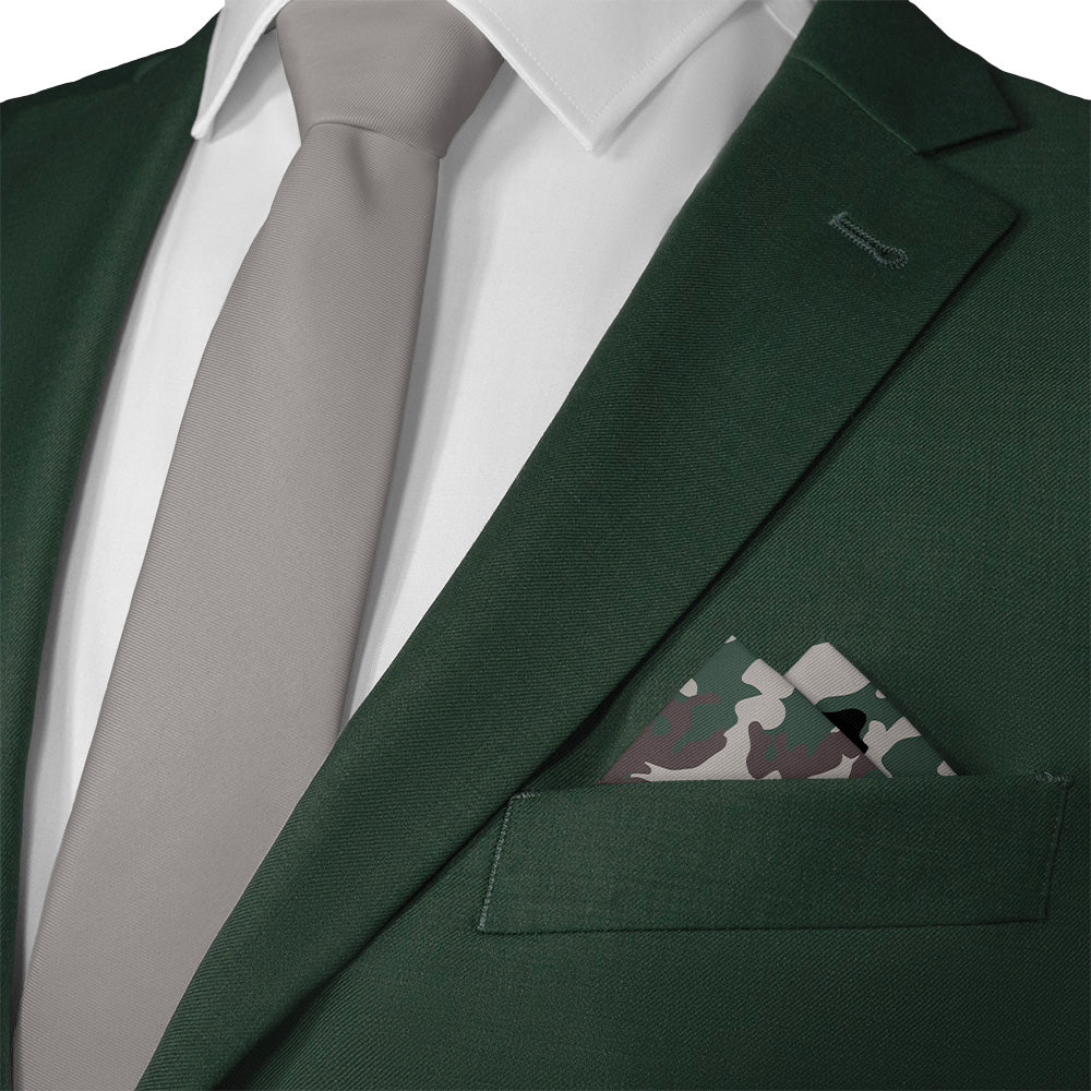 Camo Pocket Square - Matching Necktie- Knotty Tie Co.