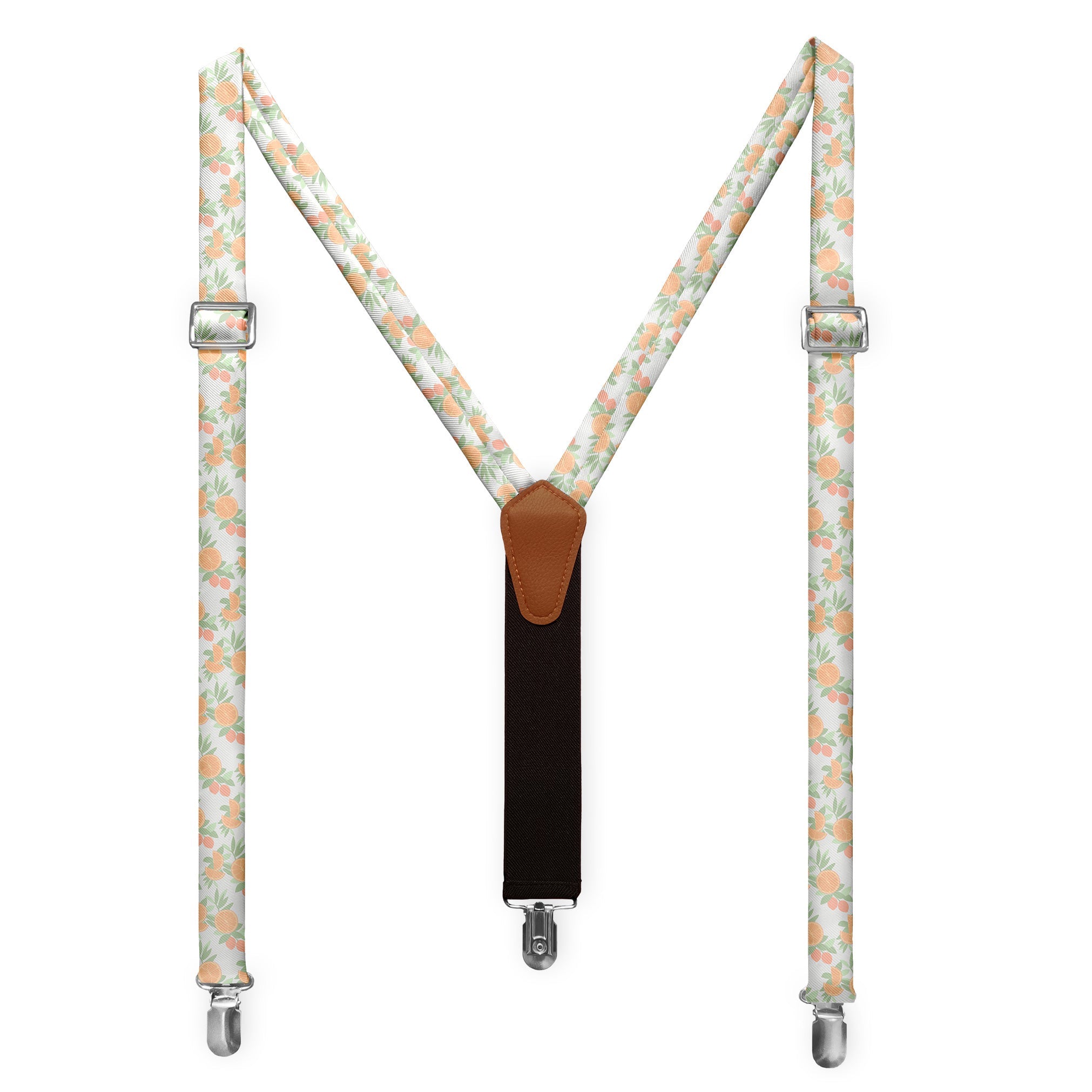 Citrus Blossom Floral Suspenders - Full Front View - Knotty Tie Co.