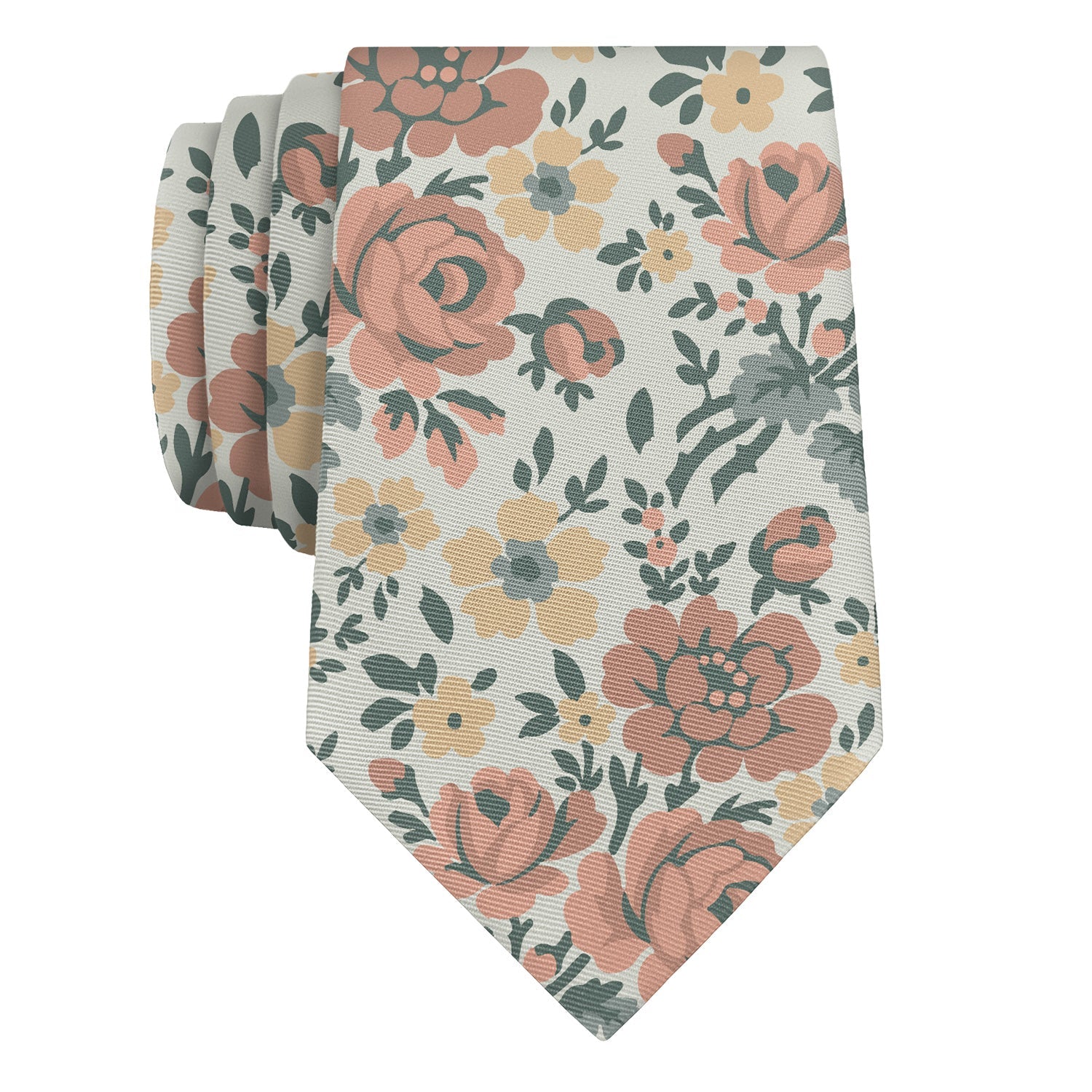 Cooper Floral Necktie - Rolled - Knotty Tie Co.