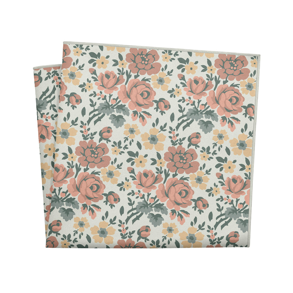 Cooper Floral Pocket Square - 12" Square - Knotty Tie Co.