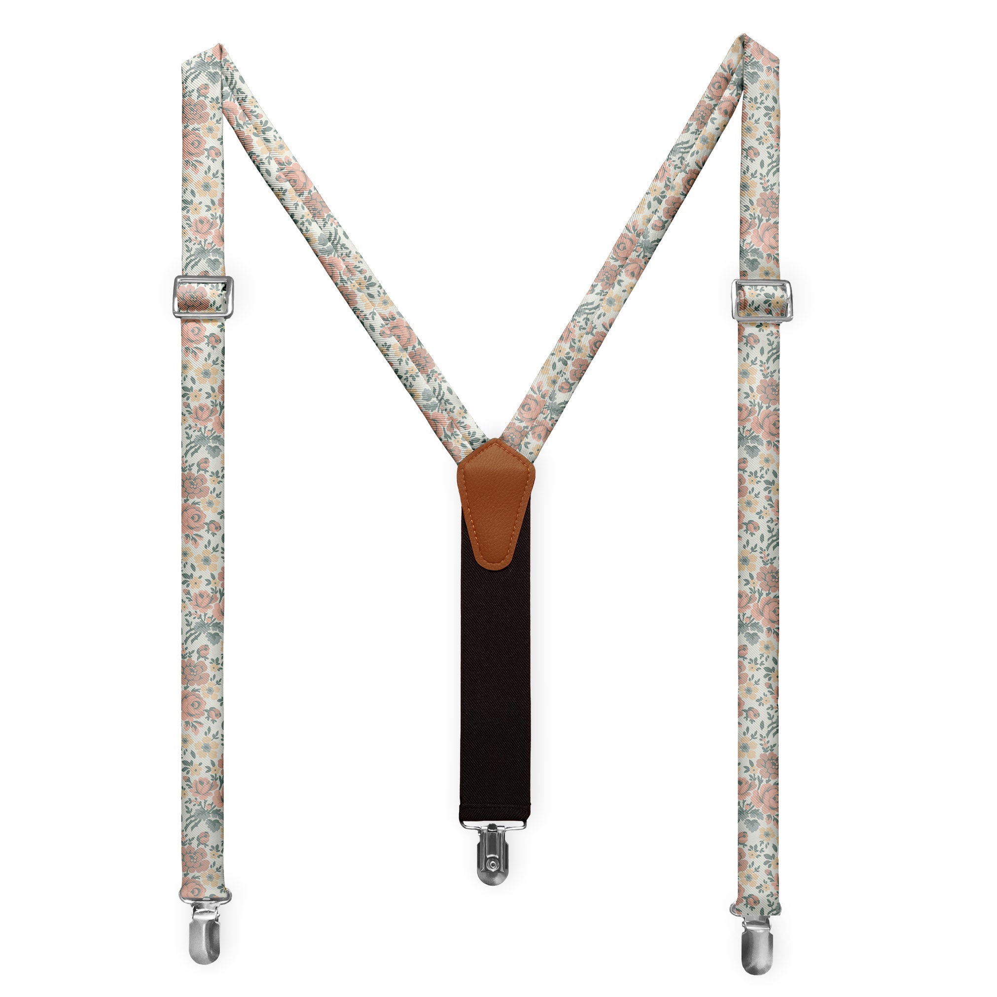 Cooper Floral Suspenders - Full Front View - Knotty Tie Co.