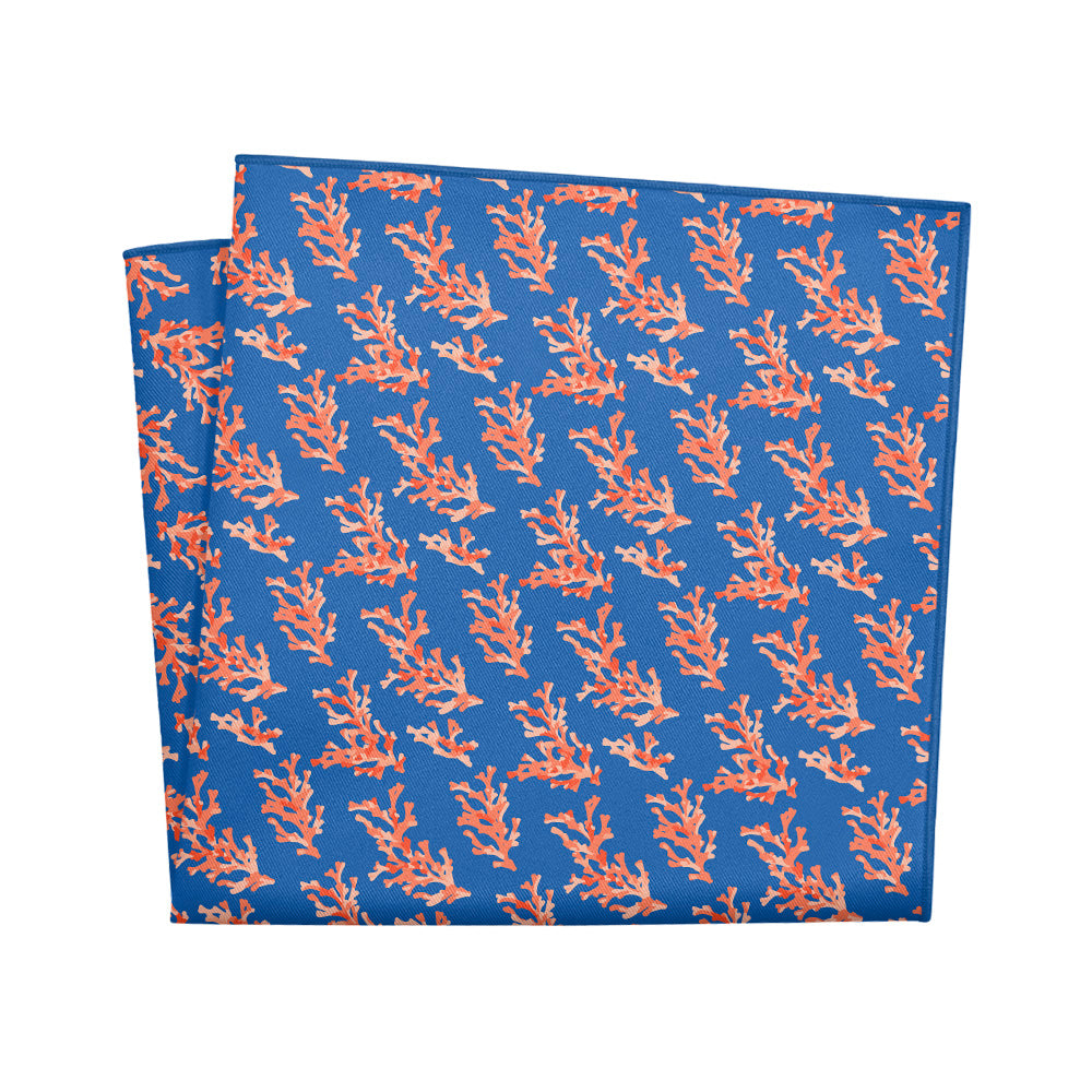 Coral Reef Pocket Square - 12" Square - Knotty Tie Co.