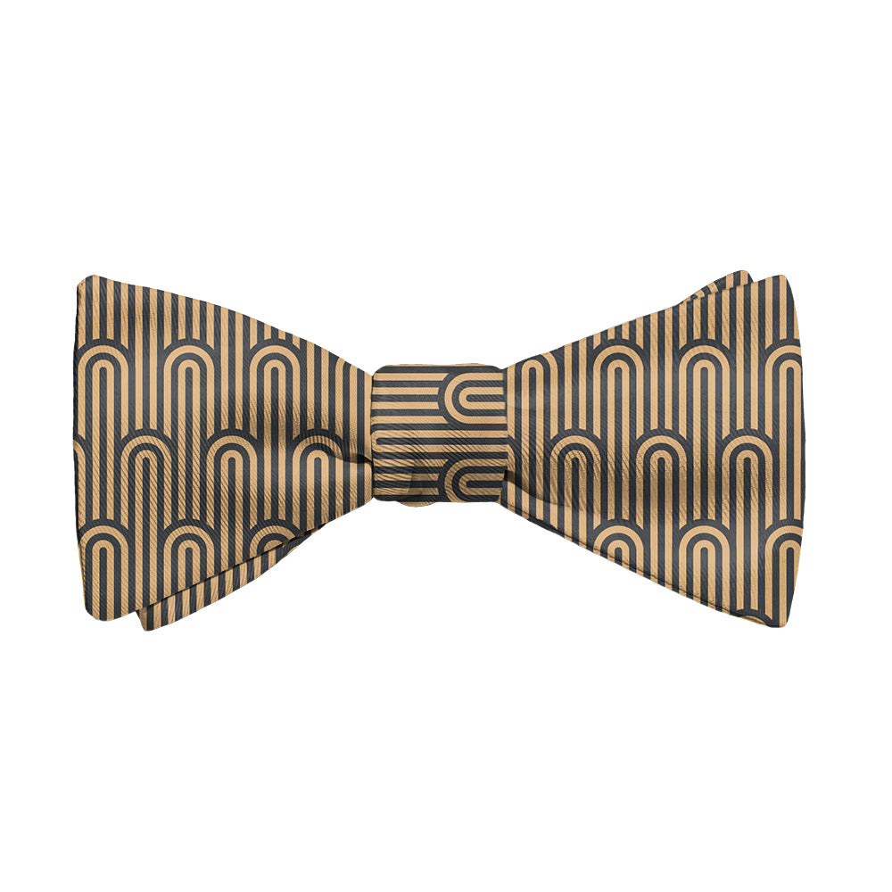 Deco Curves Bow Tie - Adult Standard Self-Tie 14-18" - Knotty Tie Co.