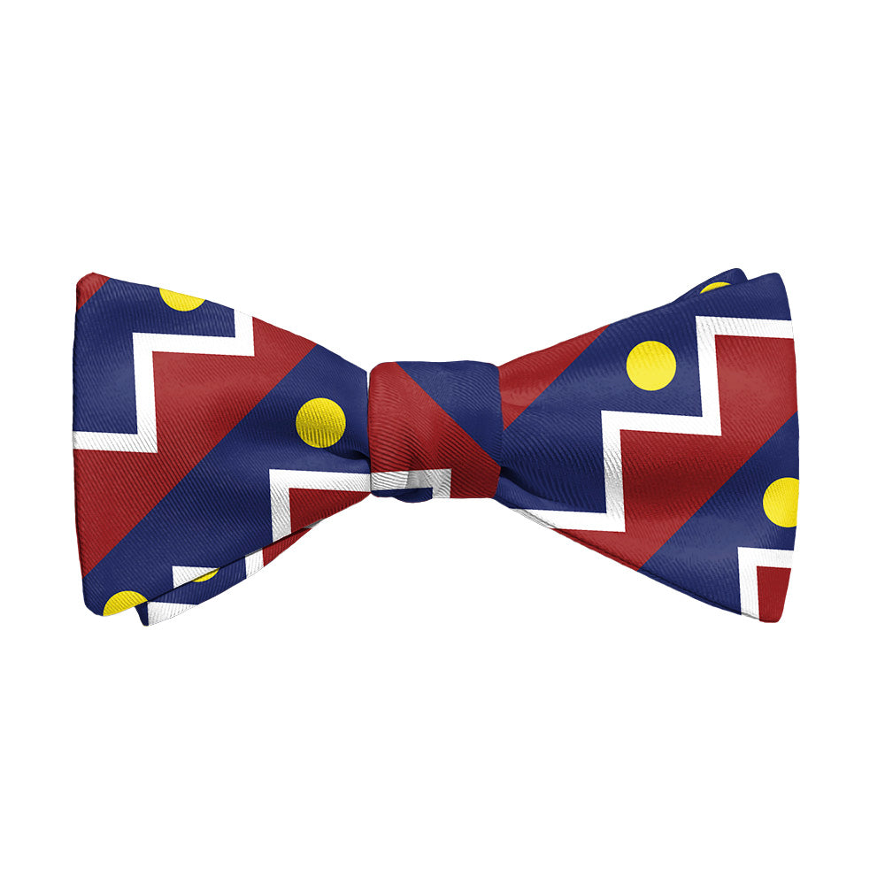 Denver Flag Bow Tie - Adult Standard Self-Tie 14-18" - Knotty Tie Co.