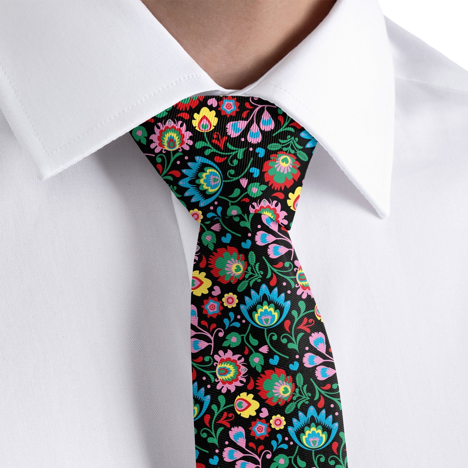 Electric Daisy Floral Necktie - Dress Shirt - Knotty Tie Co.