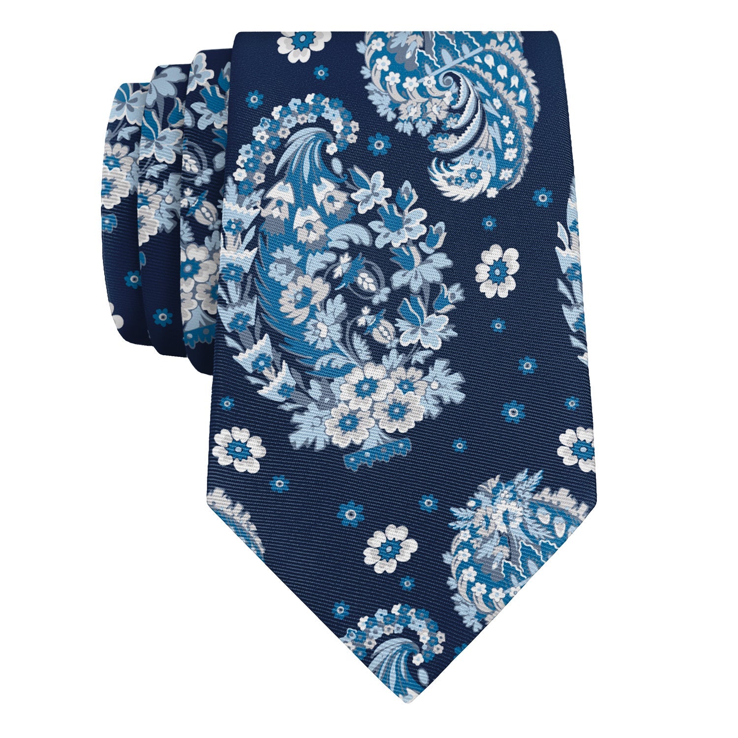 Floral Paisley Necktie - Rolled - Knotty Tie Co.