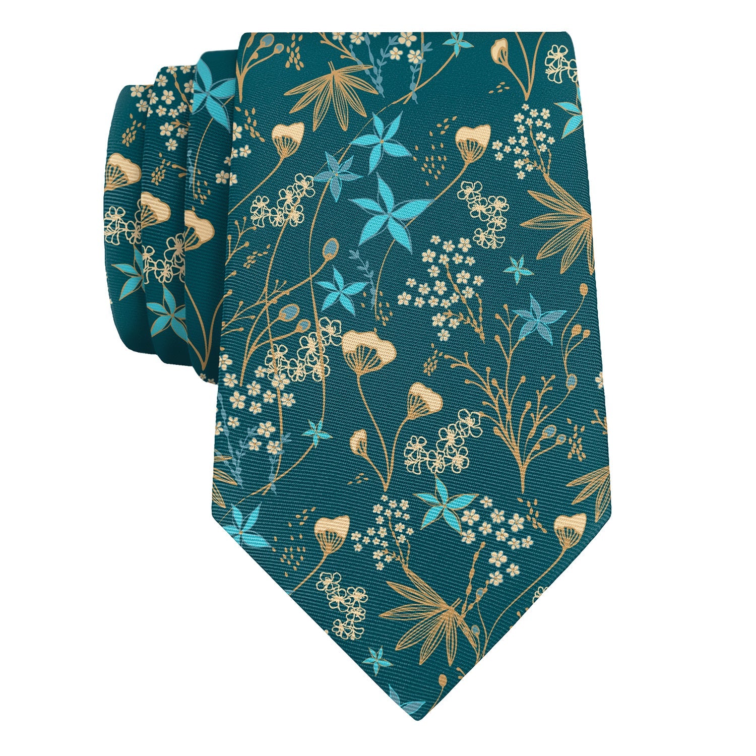 Frankie Floral Necktie - Rolled - Knotty Tie Co.