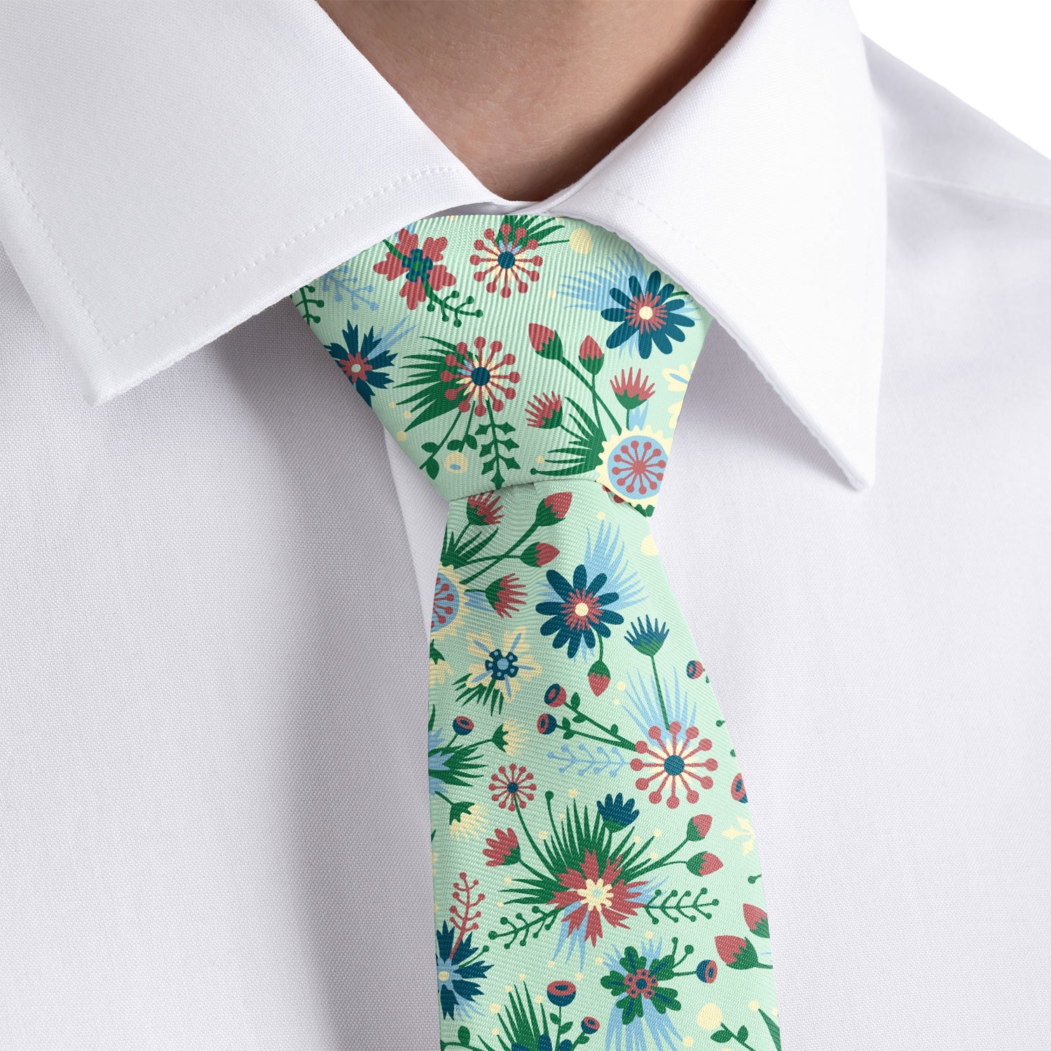 Freesia Floral Necktie - Dress Shirt - Knotty Tie Co.