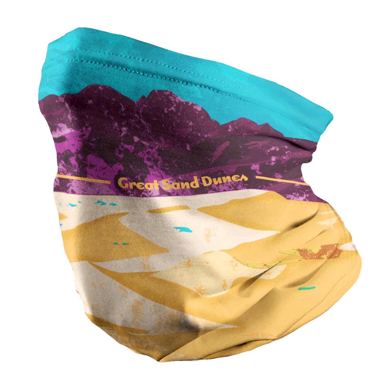 Great Sand Dunes National Park Abstract Neck Gaiter - Regular - Knotty Tie Co.