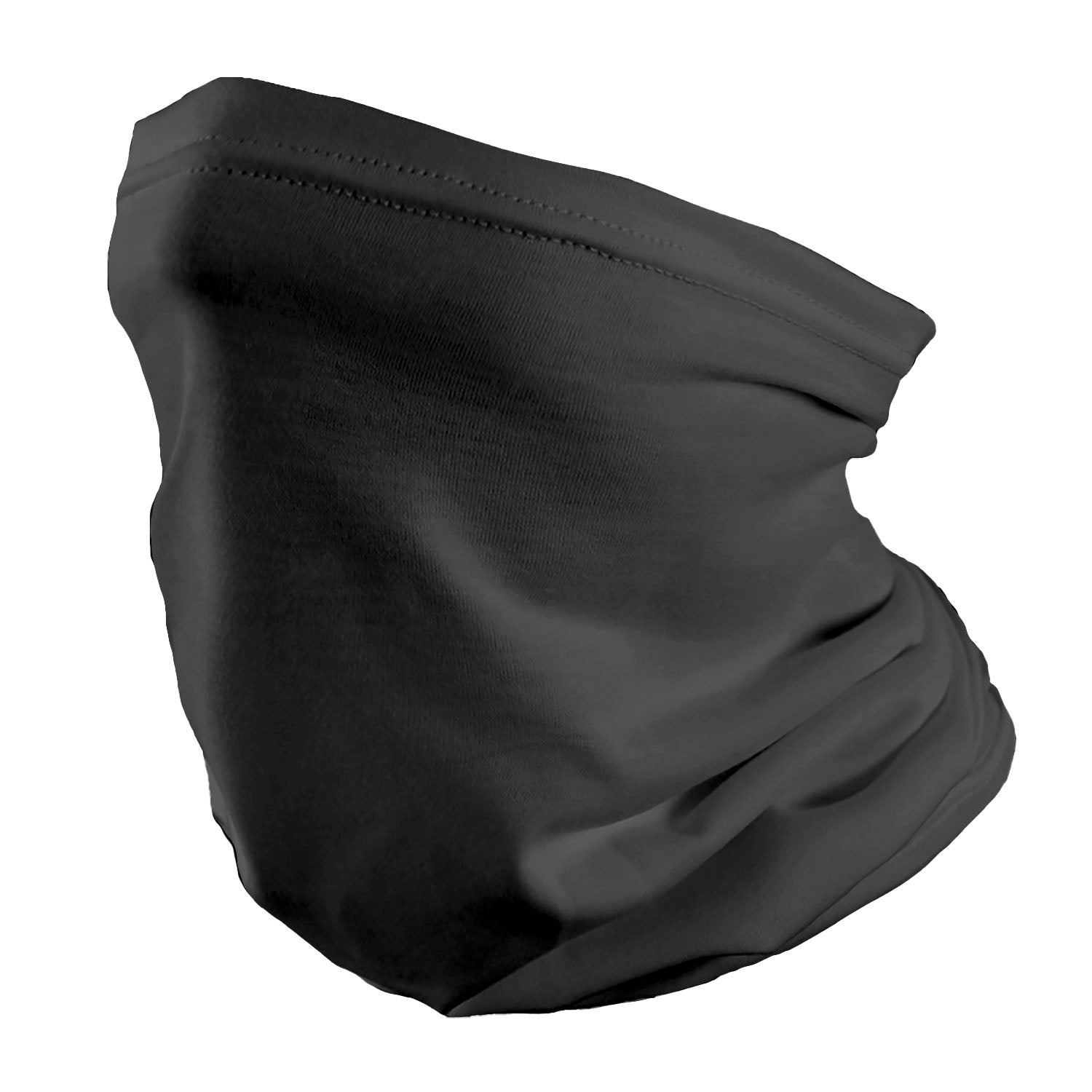 Solid Black Neck Gaiter - Regular - Knotty Tie Co.