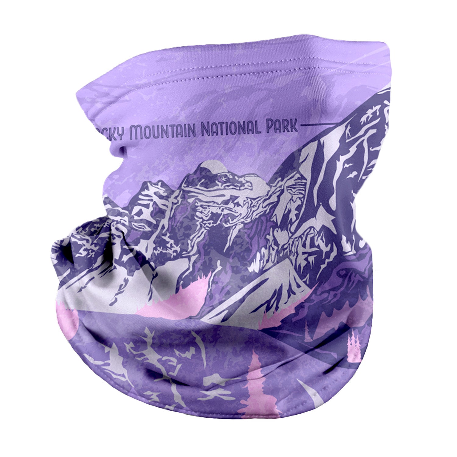 Rocky Mountain National Park Abstract Neck Gaiter - Regular - Knotty Tie Co.