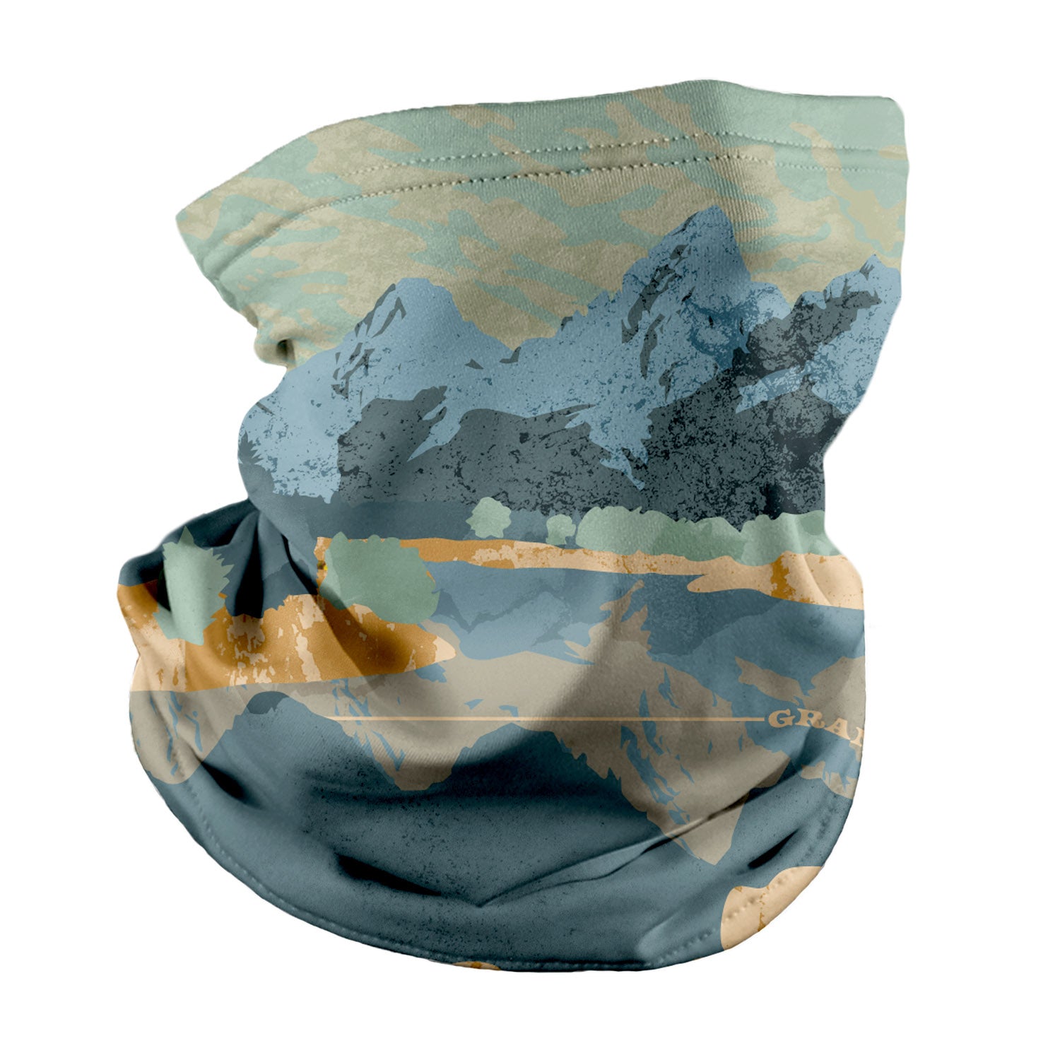 Grand Tetons National Park Abstract Neck Gaiter - Regular - Knotty Tie Co.