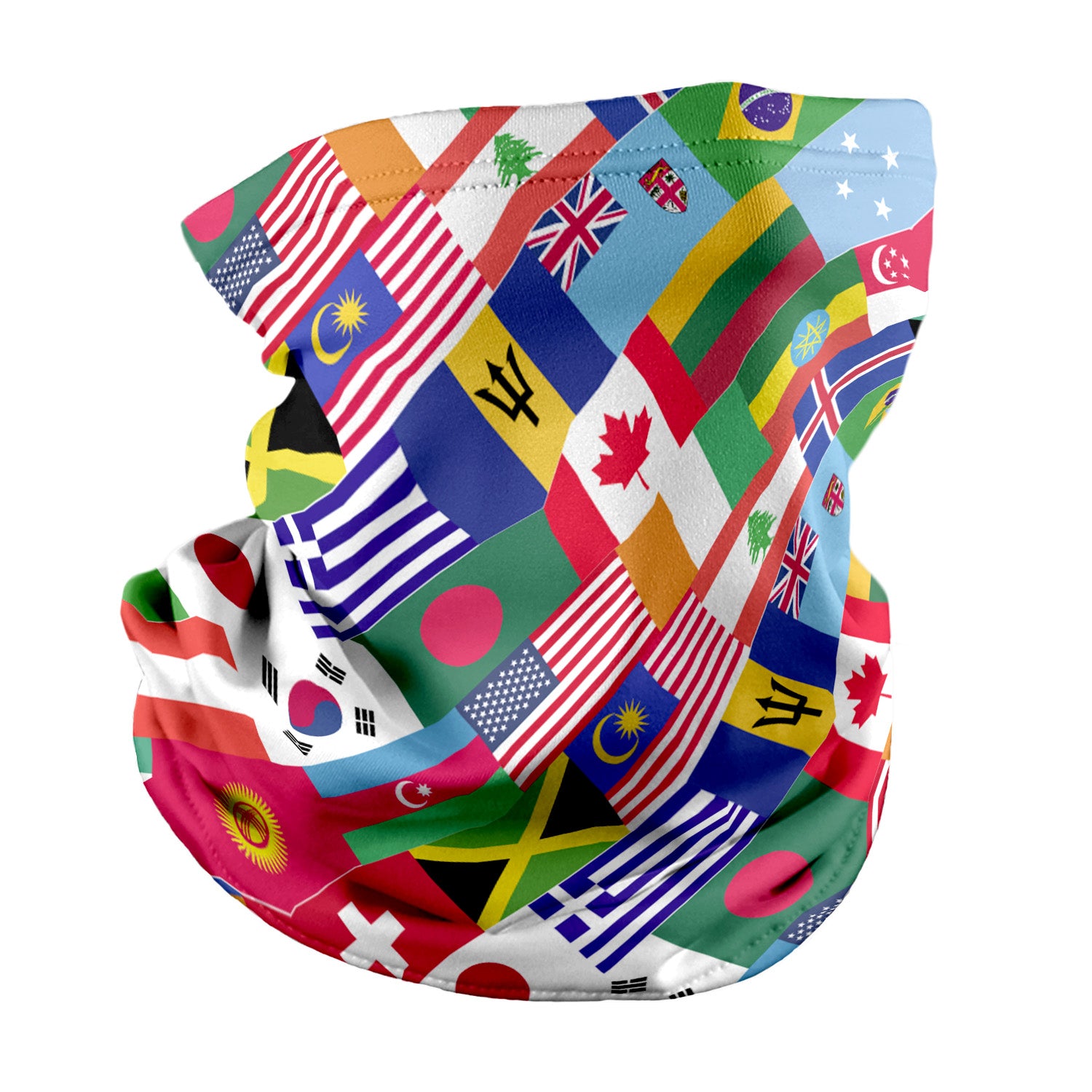 World Flags Neck Gaiter - Regular - Knotty Tie Co.