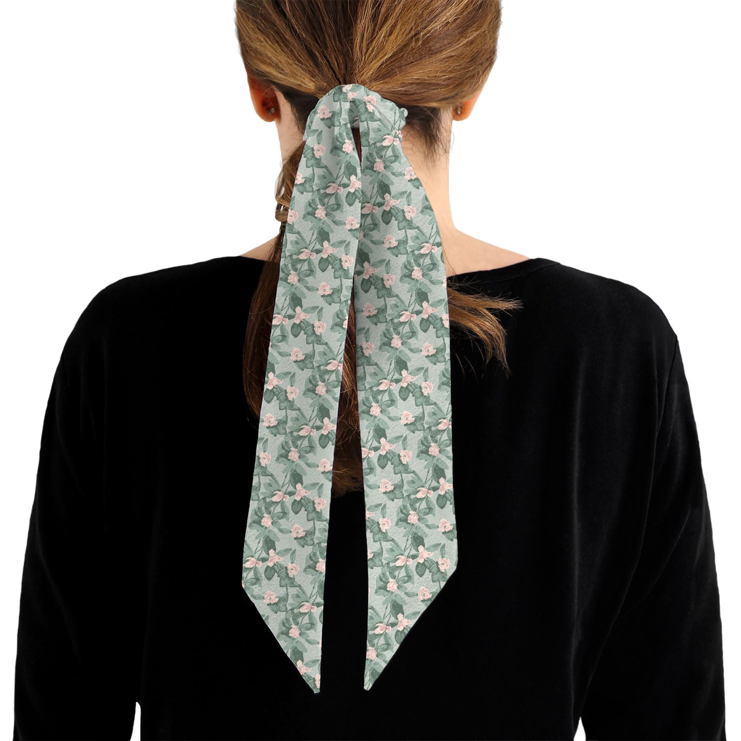 Budding Floral Hair Scarf - 1.75" x 34.25" - Knotty Tie Co.