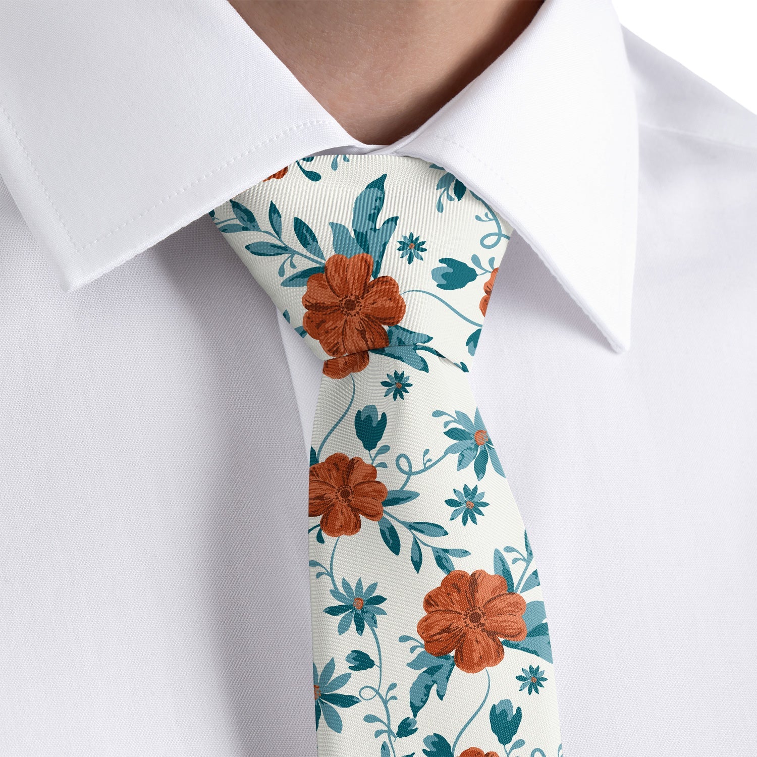 Impatiens Floral Necktie - Dress Shirt - Knotty Tie Co.