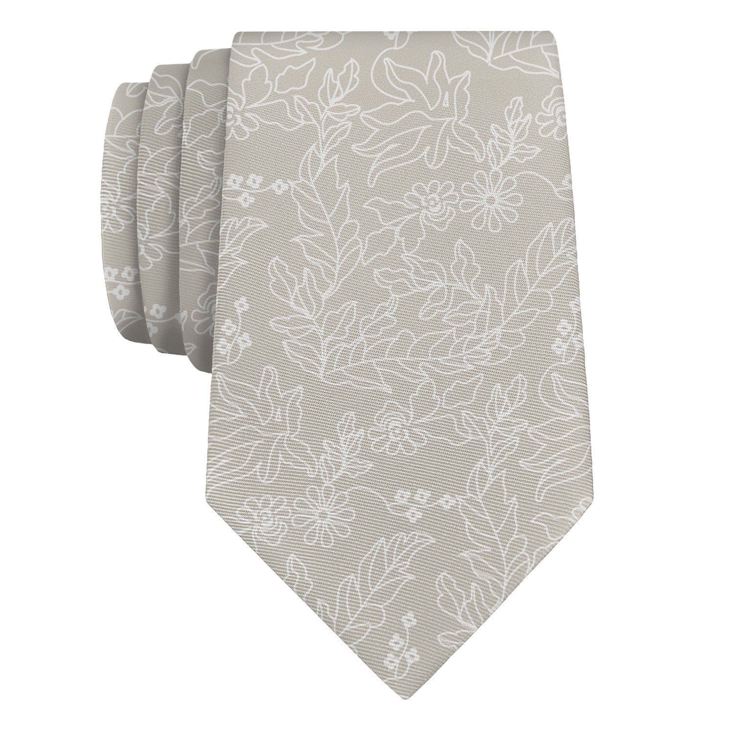 Lacey Floral Necktie - Rolled - Knotty Tie Co.