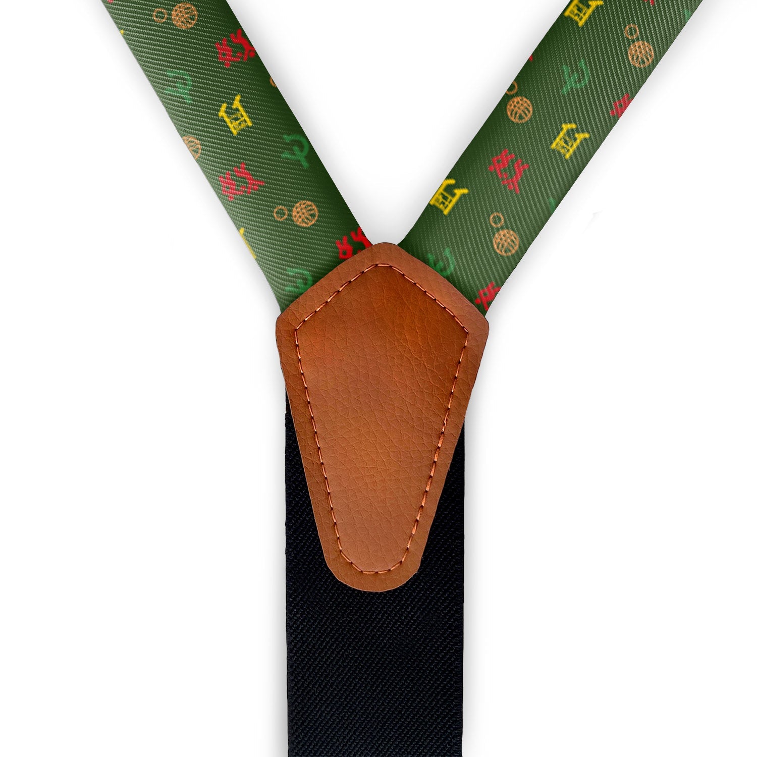 Lawn Games with Friends Suspenders - Vegan Leather Y-Back - Knotty Tie Co.