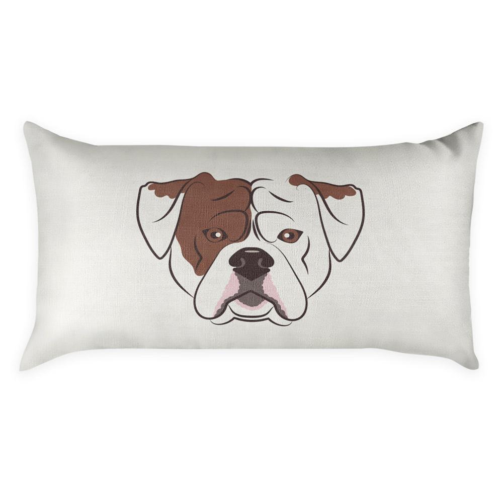 American Bulldog Lumbar Pillow - Front - Knotty Tie Co.