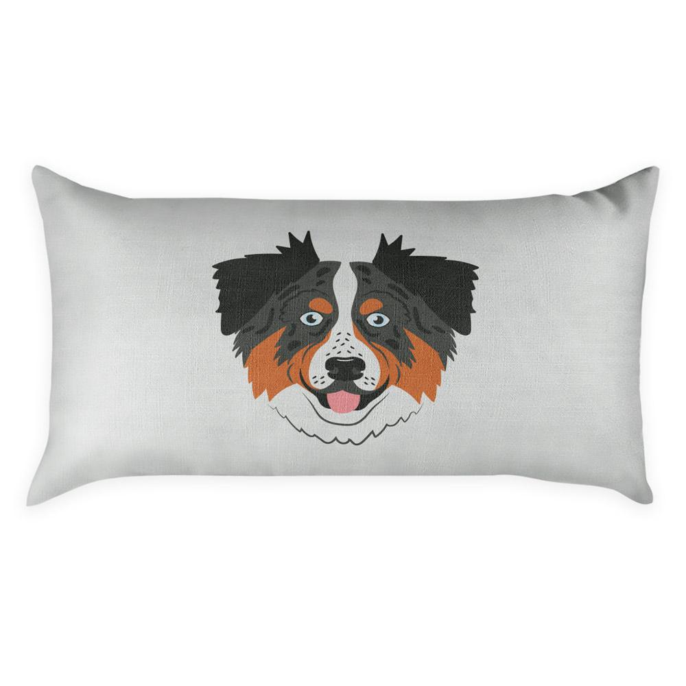 Australian Shepherd Lumbar Pillow - Front - Knotty Tie Co.