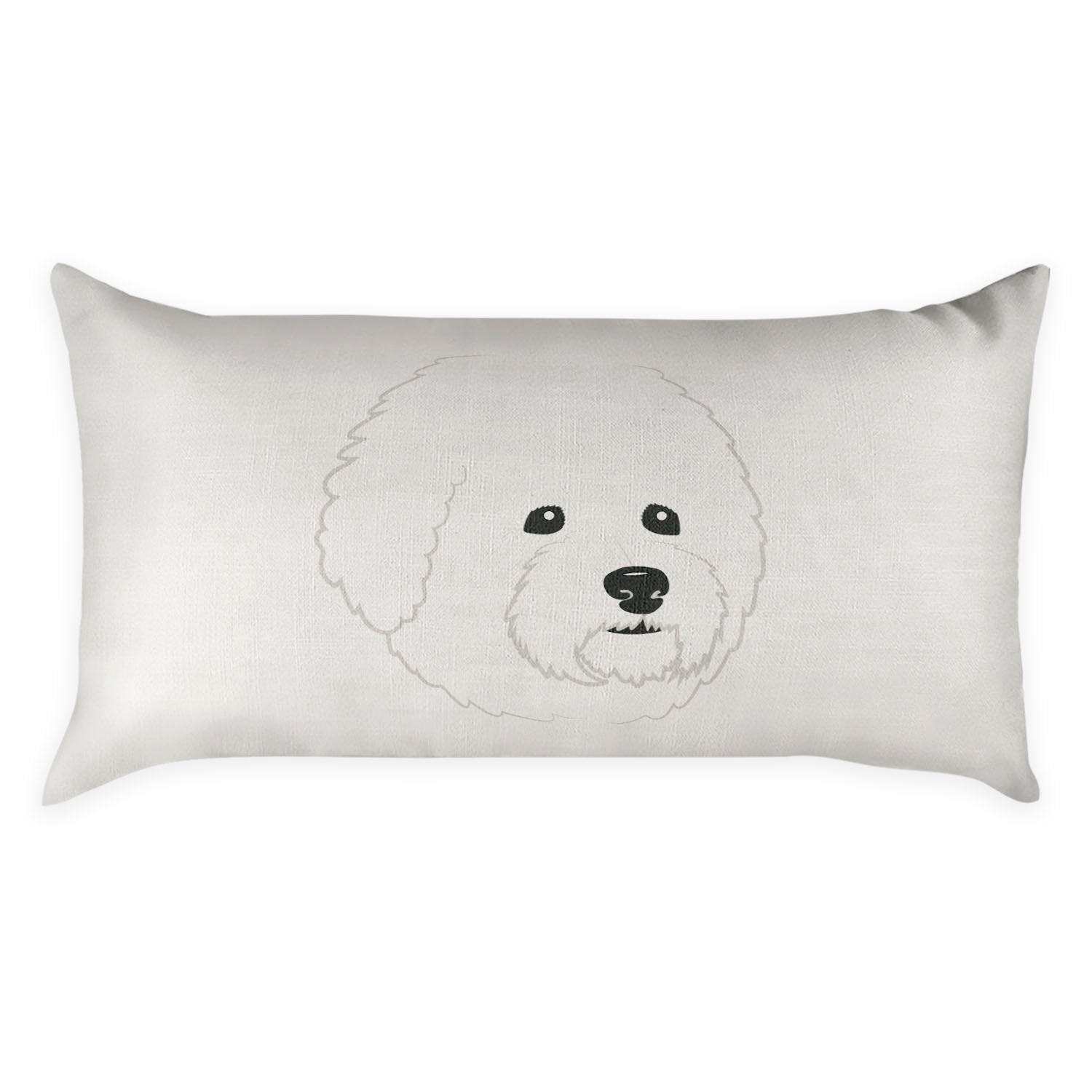 Bichon Frise Lumbar Pillow - Front - Knotty Tie Co.