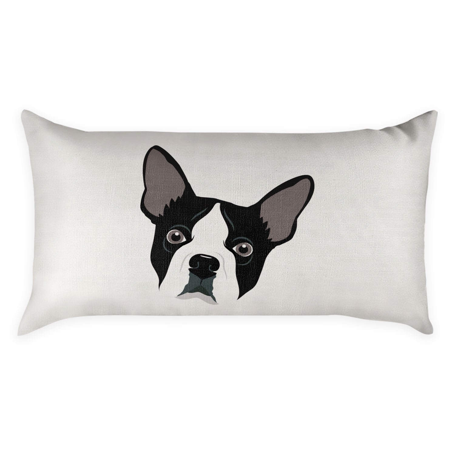 Boston Terrier Lumbar Pillow - Front - Knotty Tie Co.