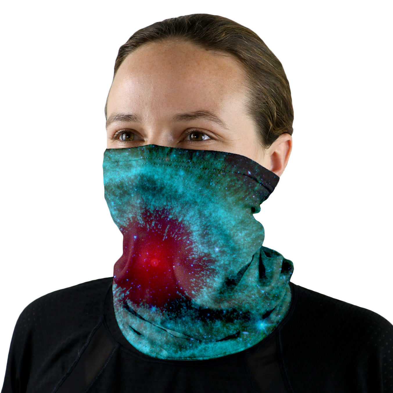 Cosmic Starlet Neck Gaiter - Female Face - Knotty Tie Co.