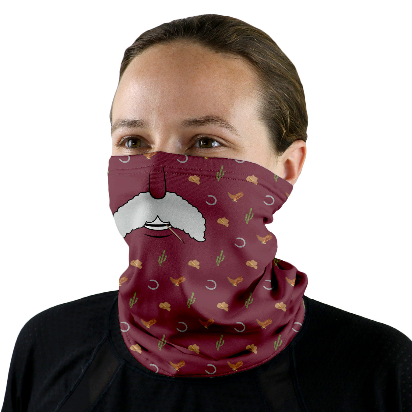 Howdy Partner Neck Gaiter - Female Face - Knotty Tie Co.