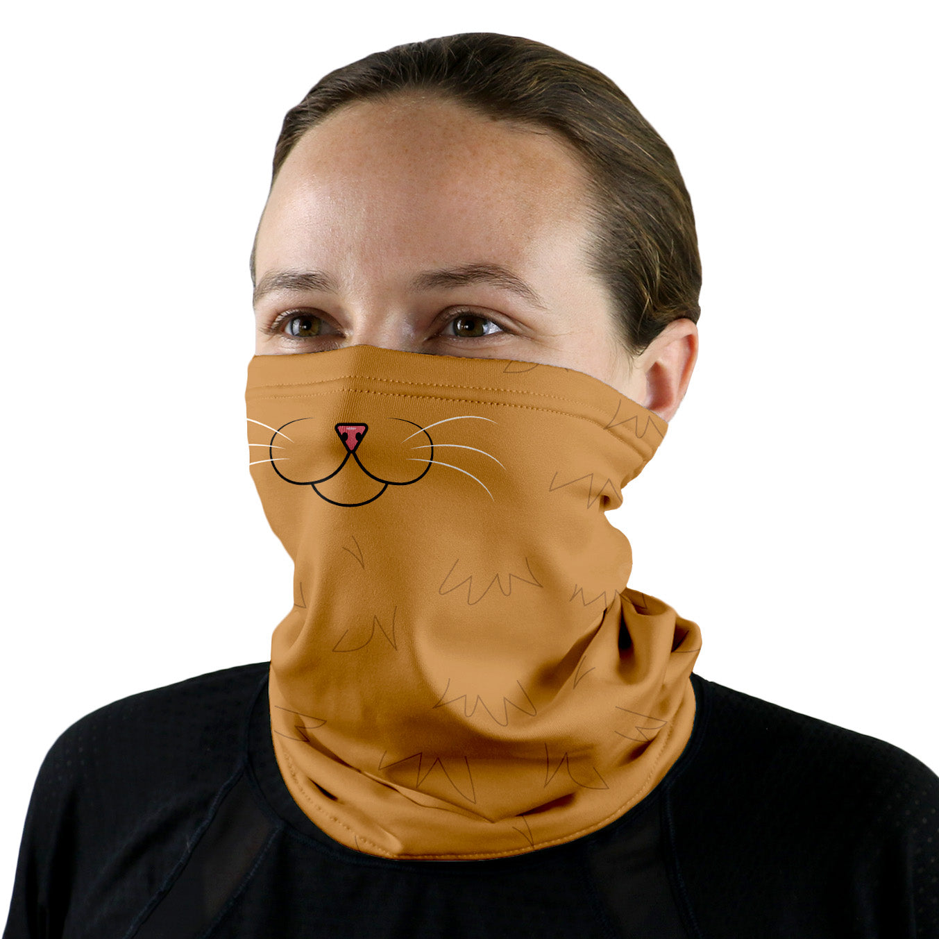 Meow Neck Gaiter - Female Face - Knotty Tie Co.