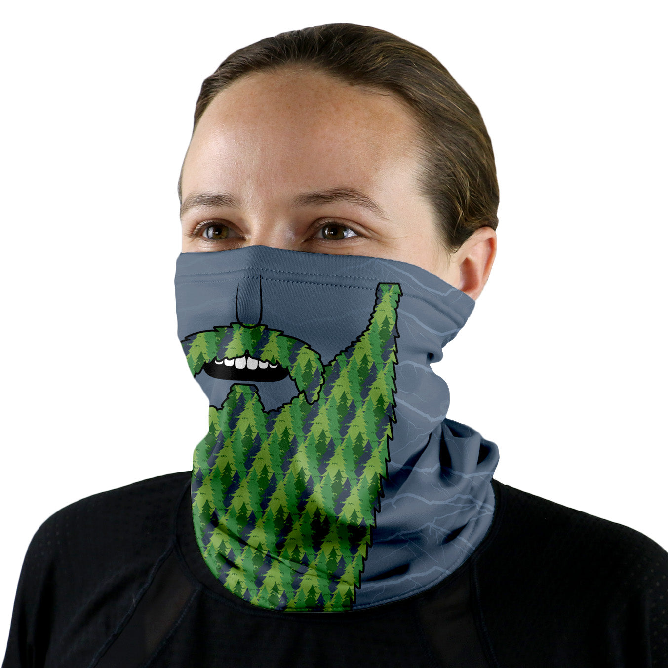 Mountain Beard Neck Gaiter - Female Face - Knotty Tie Co.