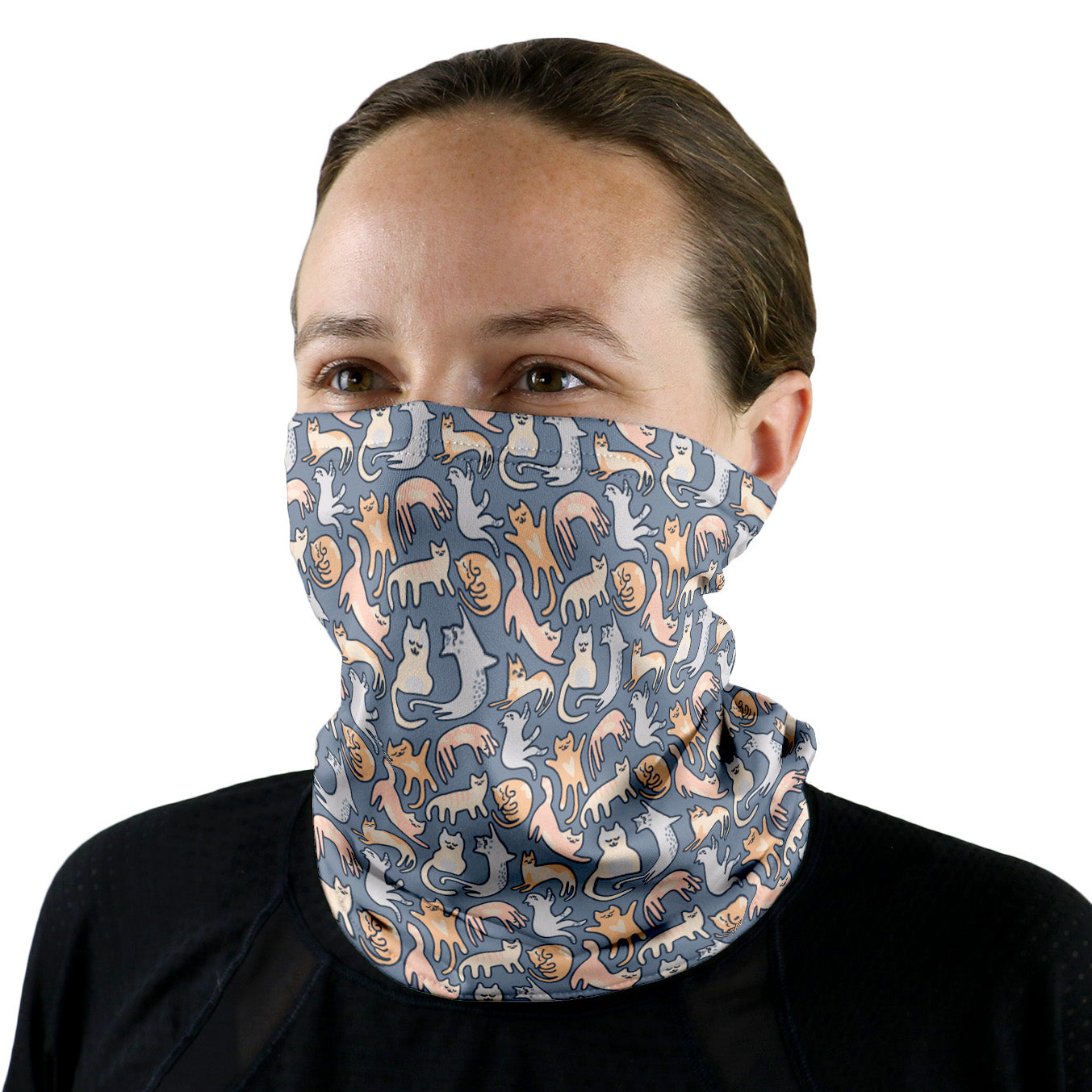 Cool Cats & Kittens Neck Gaiter - Female Face - Knotty Tie Co.