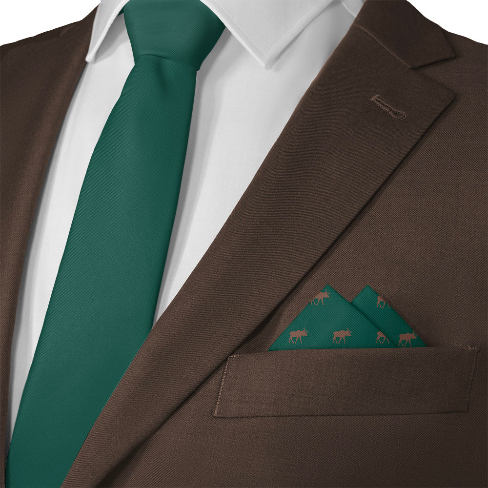 Moose Pocket Square - Matching Necktie- Knotty Tie Co.