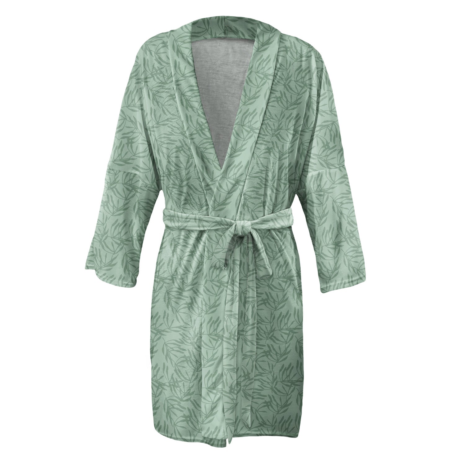 Olive Leaf Floral Robe