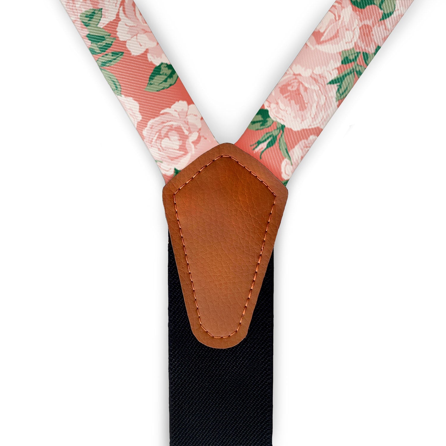 Paeonia Suspenders - Vegan Leather Y-Back - Knotty Tie Co.