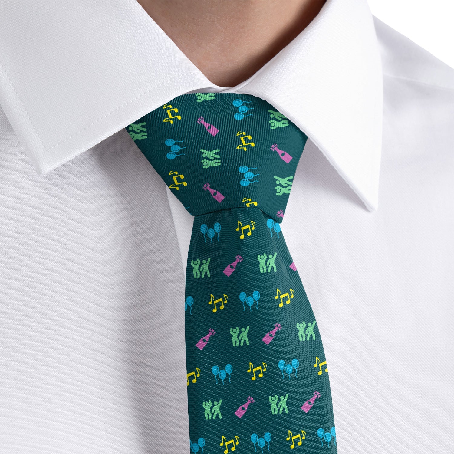 Partying With Friends Necktie - Dress Shirt - Knotty Tie Co.